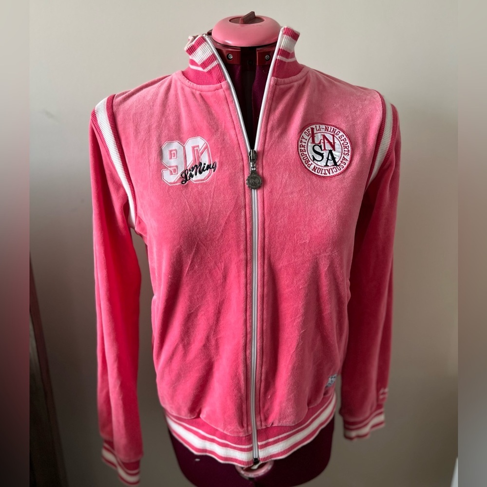 Li-ning Pink Velvet Track Zip-up Jacket
